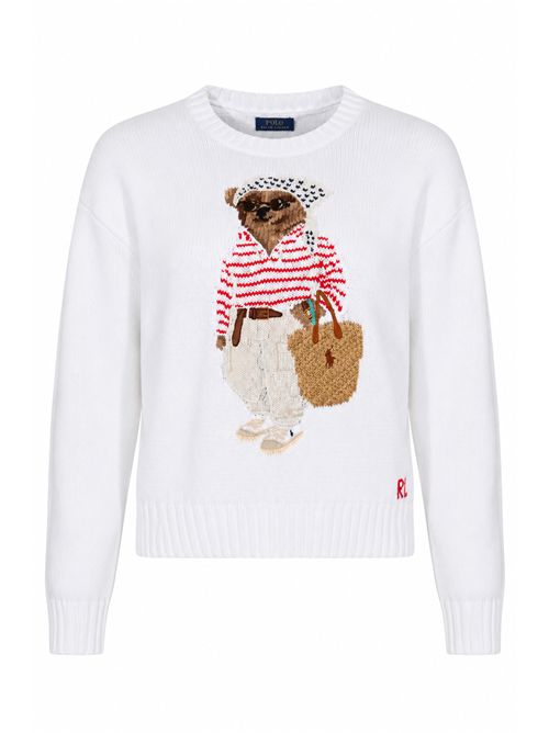 Maglia in cotone con intarsio Polo Bear POLO RALPH LAUREN | 211A12723001